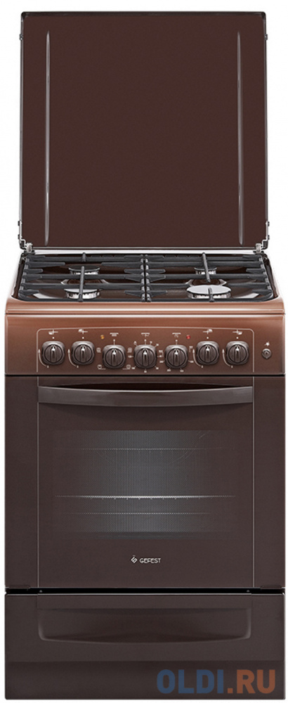 Комбинированная плита Gefest ПГЭ 6102-02 0301 коричневый комбинированная плита simfer f66hb45016 с двумя электрическими духовками