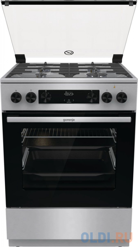 

Плита Комбинированная Gorenje GKS6C70XF нержавеющая сталь (стеклянная крышка) реш.чугун