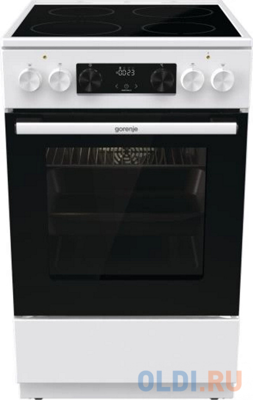 

Плита Электрическая Gorenje GEC5C61WG белый стеклокерамика (без крышки)