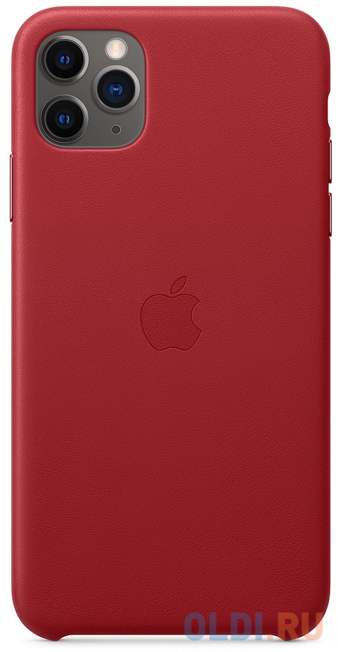 Чехол Apple Leather Case - (PRODUCT)RED для iPhone 11 Pro Max красный MX0F2ZM/A - фото 1