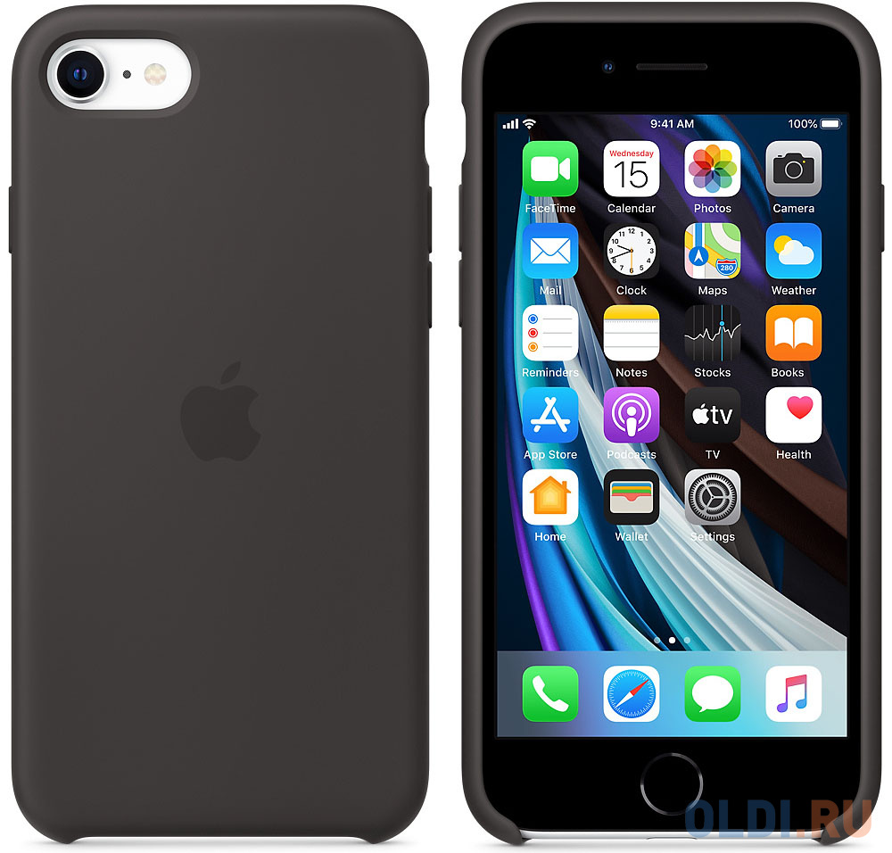 Накладка Apple Silicone Case для iPhone 7 iPhone 8 iPhone SE чёрный MXYH2ZM/A MXYH2ZM/A - фото 2