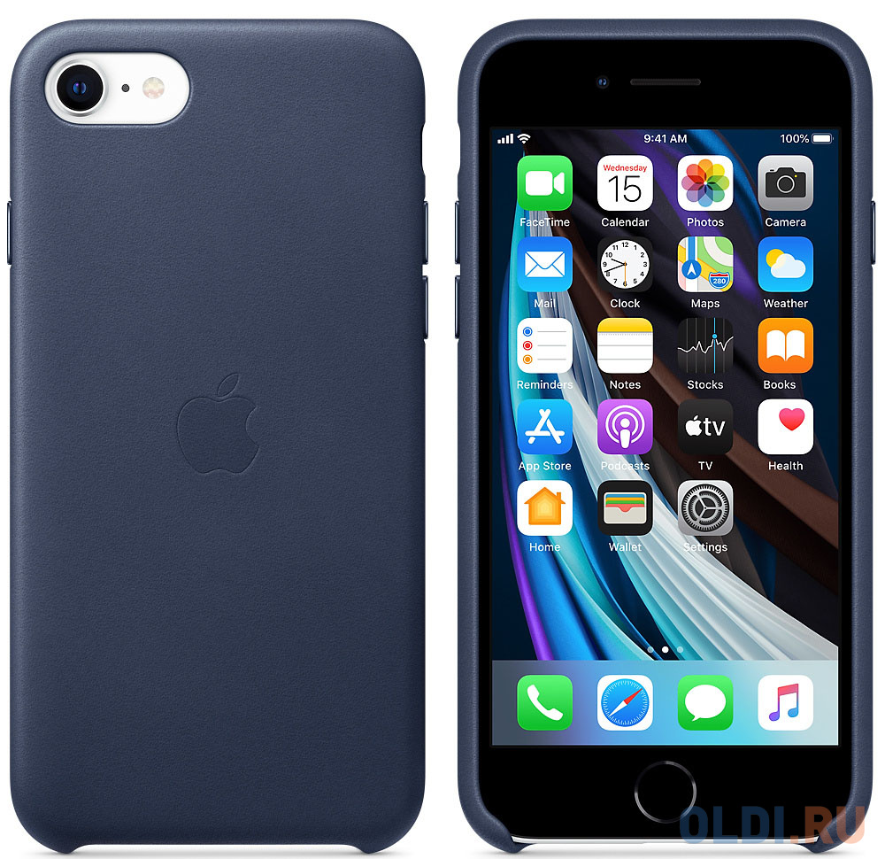 Накладка Apple Leather Case для iPhone SE темно-синий MXYN2ZM/A MXYN2ZM/A - фото 2