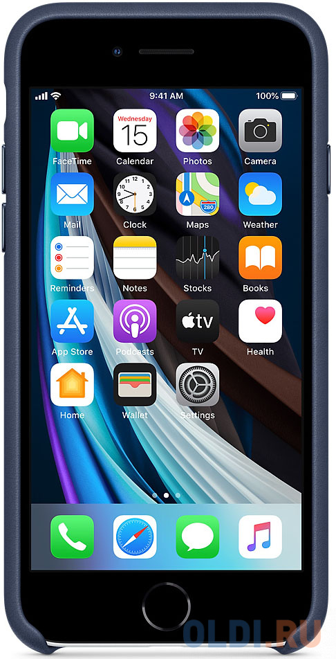 Накладка Apple Leather Case для iPhone SE темно-синий MXYN2ZM/A MXYN2ZM/A - фото 3