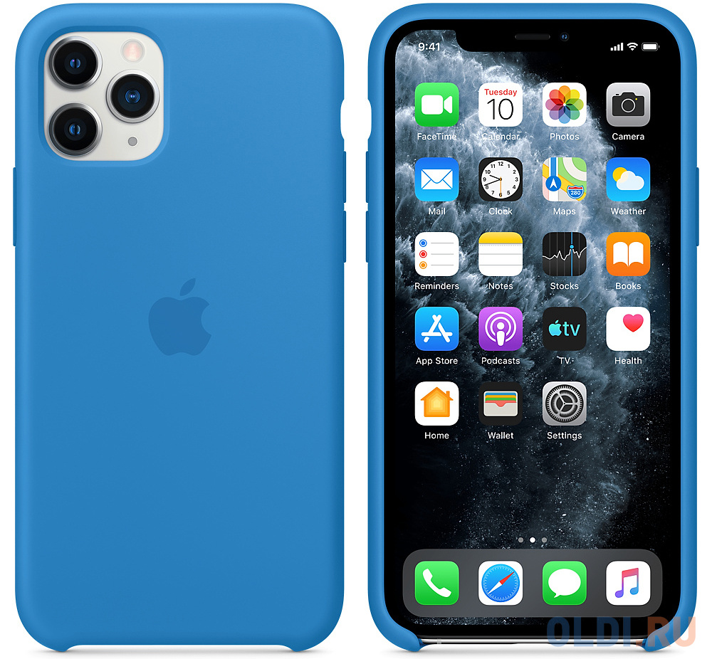 Накладка Apple Silicone Case для iPhone 11 Pro синяя волна MY1F2ZM/A MY1F2ZM/A - фото 3