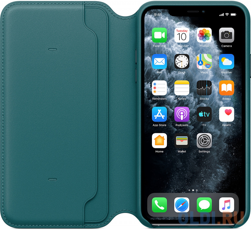 

Чехол-книжка Apple Folio для iPhone 11 Pro Max зелёный павлин MY1Q2ZM/A