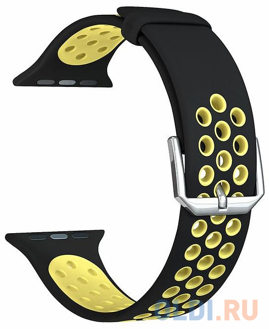 

Ремешок Lyambda Alioth для Apple Watch чёрный желтый DS-APS01-21-40-YL