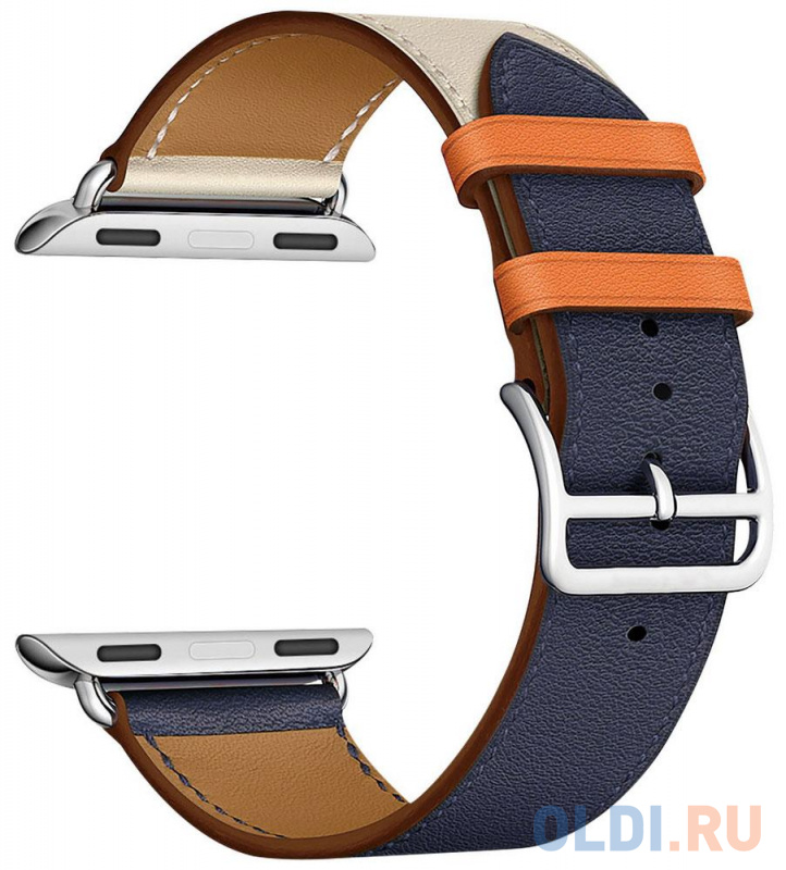 

Ремешок Lyambda Minkar для Apple Watch синий белый LWA-03-40-ICO