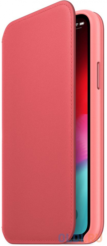 

Чехол-книжка Apple Leather Folio для iPhone XS розовый MRX12ZM/A