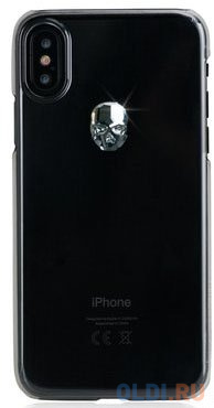 

Накладка Bling My Thing Treasure: Silver Skull для iPhone X iPhone XS прозрачный ipxs-tr-cl-slv