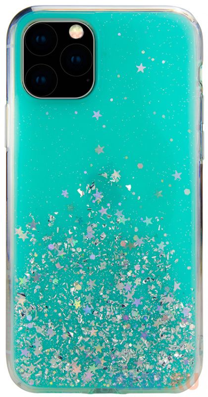 

Накладка SwitchEasy Starfield для iPhone 11 Pro прозрачный мятный GS-103-80-171-64