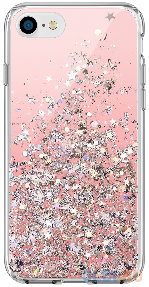 

Накладка SwitchEasy Starfield для iPhone SE прозрачный розовый GS-103-104-171-61