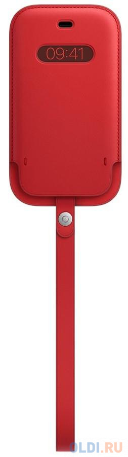 Чехол Apple Leather Sleeve with MagSafe для iPhone 12 mini красный MHMR3ZE/A MHMR3ZE/A - фото 1