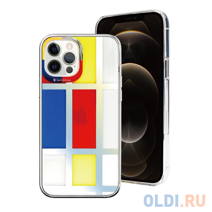 

Накладка SwitchEasy "Artist" для iPhone 12 iPhone 12 Pro рисунок Mondrian GS-103-122-208-129