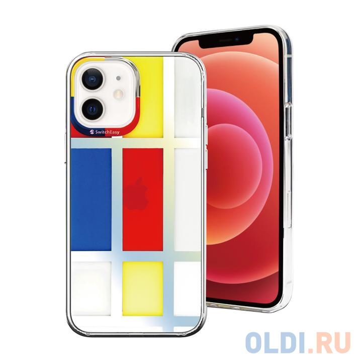 

Накладка SwitchEasy "Artist" для iPhone 12 mini рисунок Mondrian GS-103-121-208-129