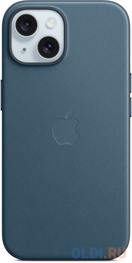 Чехол (клип-кейс) Apple FineWoven для iPhone 15 тихоокеанский синий клип кейс apple finewoven для iphone 15 тихоокеанский синий