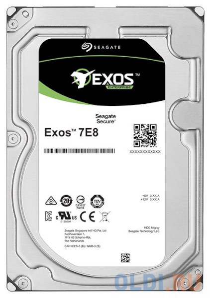 2TB Seagate HDD Server Exos 7E8 (ST2000NM004A) {SAS 12Gb/s, 7200 rpm, 256mb buffer, 3.5