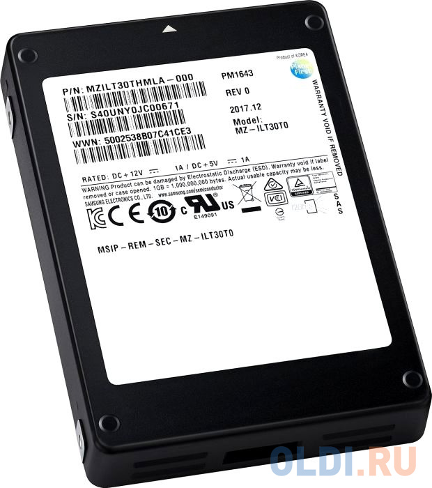

Samsung SSD 1920GB PM1643 2.5" SAS 12Gb/s TLC