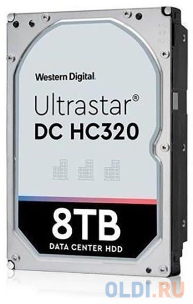 Жесткий диск 8Tb WD Ultrastar DC HC320 0B36400 (SAS3) (7200RPM 12GB/S 256MB 512e) жесткий диск sas 22tb 7200rpm 12gb s 512mb st22000nm000e seagate