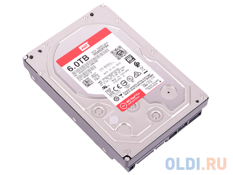 Жесткий диск 6Tb Western Digital WD6003FFBX 6TB Red Pro SATA III/3.5"/7200 rpm/256MB