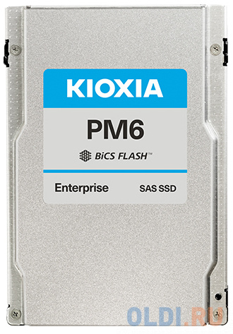 

Серверный твердотельный накопитель/ KIOXIA SSD PM6-V, 12800GB, 2.5" 15mm, SAS 24G, TLC, R/W 4150/3700 MB/s, IOPs 595K/305K, TBW 70080, DWPD 3 (12