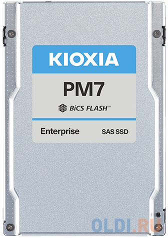 Серверный твердотельный накопитель/ KIOXIA SSD PM7-R, 7680GB, 2.5" 15mm, SAS 24G, TLC, R/W 4200/4100 MB/s, IOPs 720K/175K, TBW 14016, DWPD 1 (12 - KPM71RUG7T68