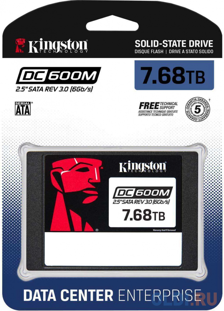 Твердотельный накопитель/ Kingston SSD DC600M, 7680GB, 2.5