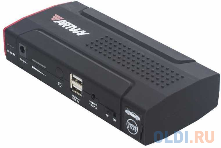 Пуско-зарядное устройство Artway JS-1014 	3.5 А (DC-Out 19 В), 2 A (DC-Out 12 В или USB), 200 А (Пусковой ток; до 400 А - пиковая нагрузка) - фото 6