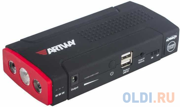 Пуско-зарядное устройство Artway JS-1014 	3.5 А (DC-Out 19 В), 2 A (DC-Out 12 В или USB), 200 А (Пусковой ток; до 400 А - пиковая нагрузка) - фото 7