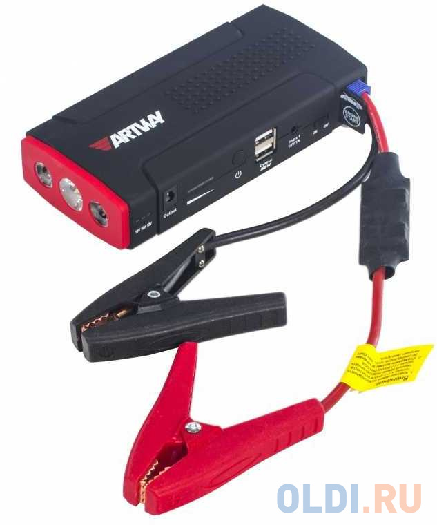 Пуско-зарядное устройство Artway JS-1014 	3.5 А (DC-Out 19 В), 2 A (DC-Out 12 В или USB), 200 А (Пусковой ток; до 400 А - пиковая нагрузка) фото