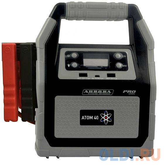 

Пусковое устройство AURORA ATOM 40 12/24V. 40000 mAh. Пиковый ток 12/24В 2000 А