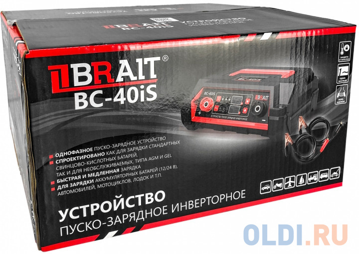 BRAIT Устройство пуско-зарядное инверторное BC-40iS (820Вт; 12/24В;  5-300Ач; 300/200А) фото