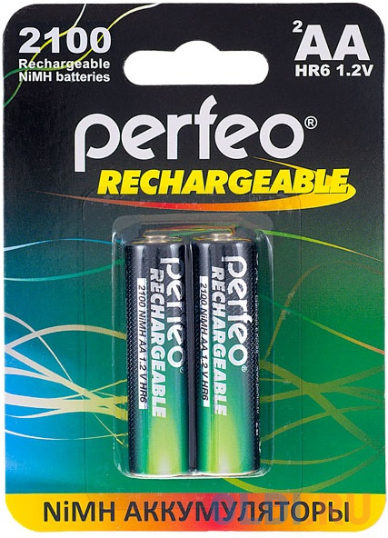 

Аккумуляторы 2100 mAh Perfeo AA2100mAh/2BL AA 2 шт