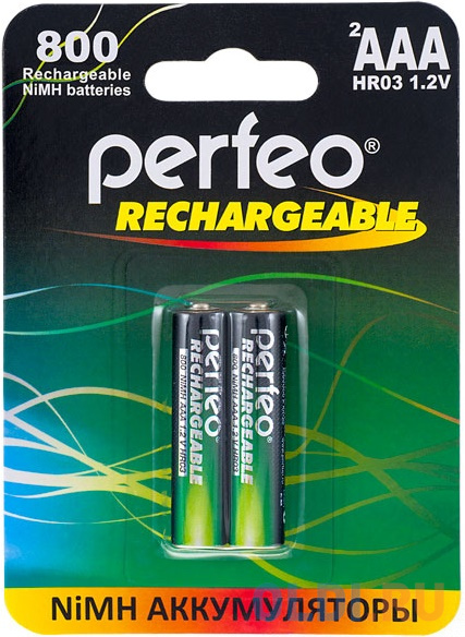 

Аккумуляторы 800 mAh Perfeo AAA800/2BL AAA 2 шт