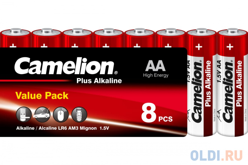 Батарейки Camelion Plus Alkaline AA 8 шт LR6-SP8 от OLDI
