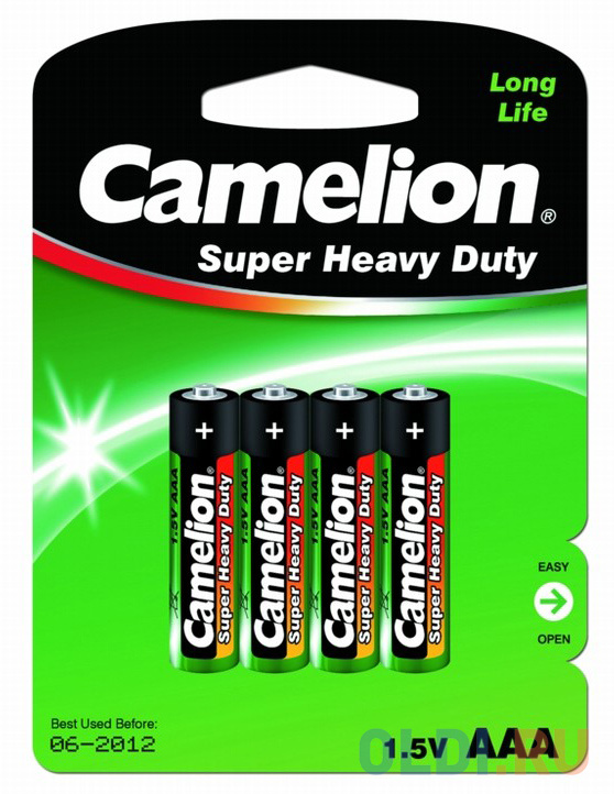Батарейки Camelion R03P-BP4G AAA 4 шт старт аккумуляторные батарейки hr03 ааа 1100mah ni mh bl2 2 шт 2