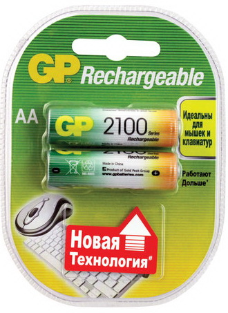 

Аккумуляторы 2100 mAh GP 210ААНСB-UC2 AA 2 шт