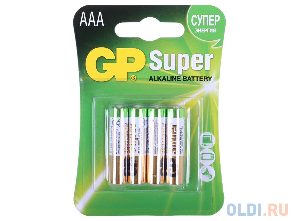 Батарея GP 24A 4шт. Super Alkaline (AAA) GP24A-CR4