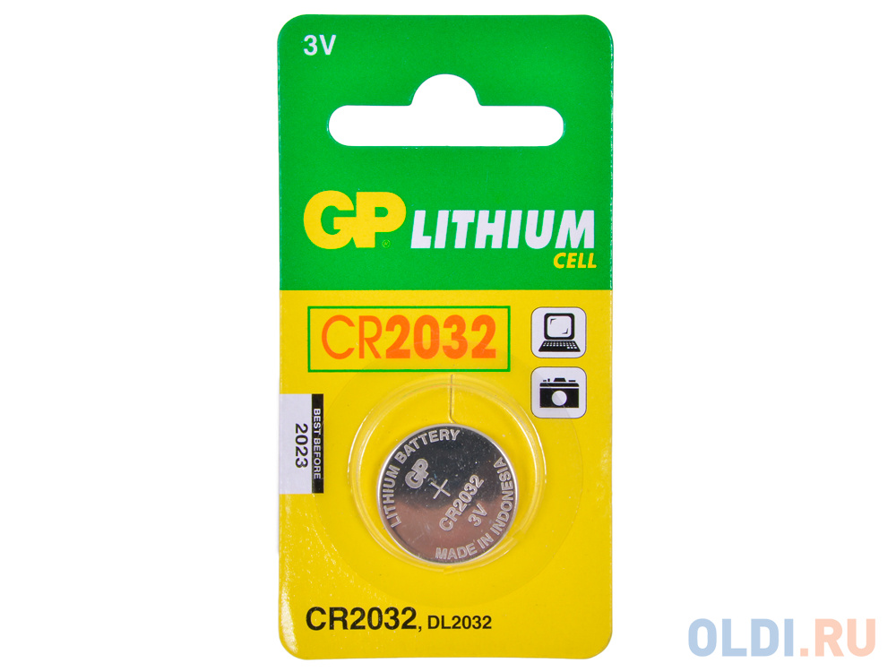 Элемент питания GP CR2032-C1 (для биоса мат. плат) от OLDI