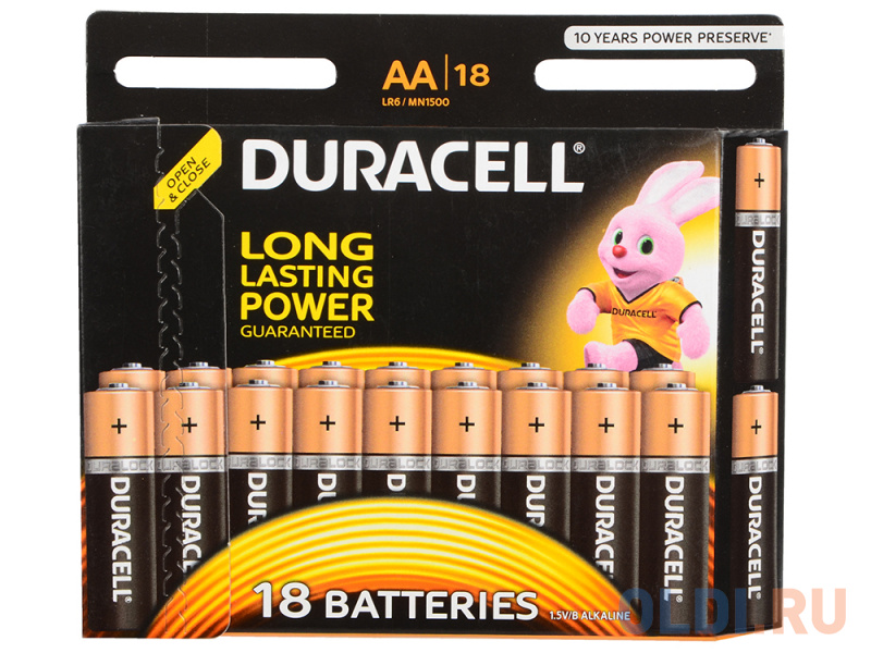 

Батарейки DURACELL (АА) LR6-18BL BASIC 18 шт