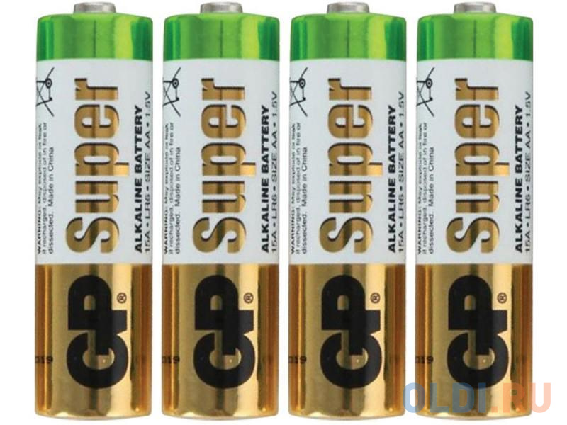Батарейки GP 15ARS-2SB4 AA 4 шт старт аккумуляторные батарейки hr03 ааа 1100mah ni mh bl2 2 шт 2