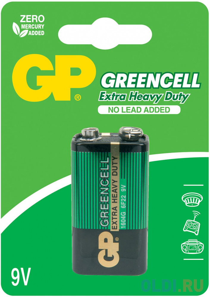 Батарейка GP 1604G-B 6F22 1 шт GLF-S1 фото