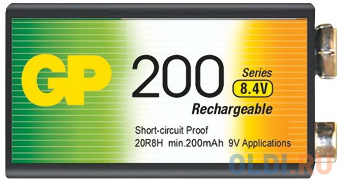 

Аккумулятор 200 mAh GP 20R8H-2CRU1 20R8H 1 шт