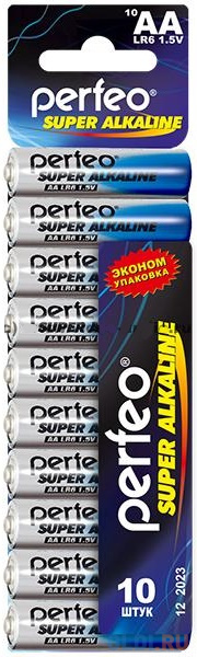 

Батарейки Perfeo LR6/10Shrink Card Super Alkaline 10 шт