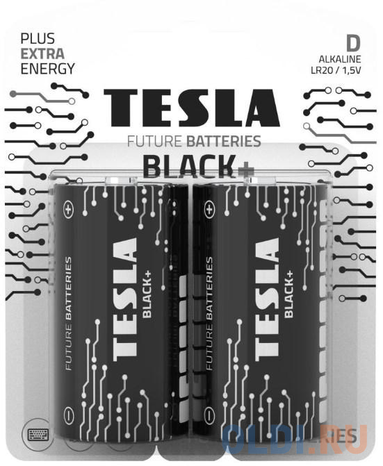 

Батарейки Tesla BLACK D+ 2ks Alkaline D (LR20, блистер/2 ks)