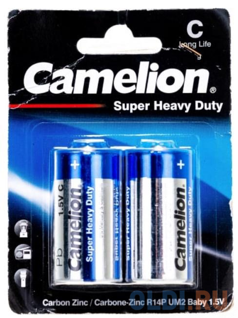Camelion R14 Blue BL-2 (R14P-BP2B, батарейка,1.5В) camelion cr123a bl 1 cr123a bp1 батарейка фото 3в 1 шт в уп ке