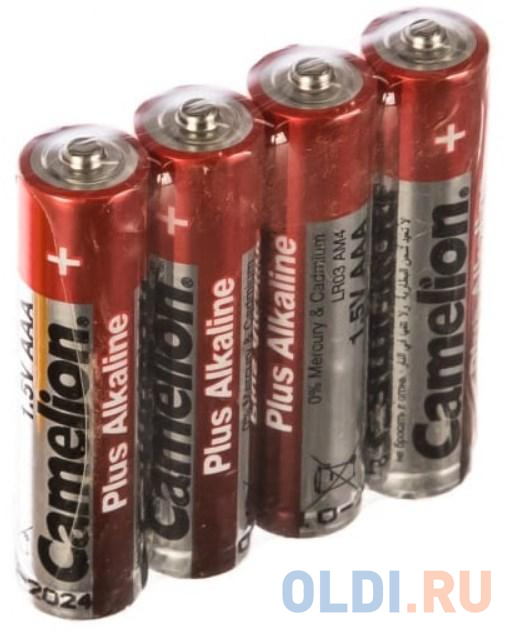 Camelion  LR03  Plus Alkaline SP-4 (LR03-SP4, батарейка,1.5В) gp batteries батарейки gp super alkaline аaa lr03 24a 4