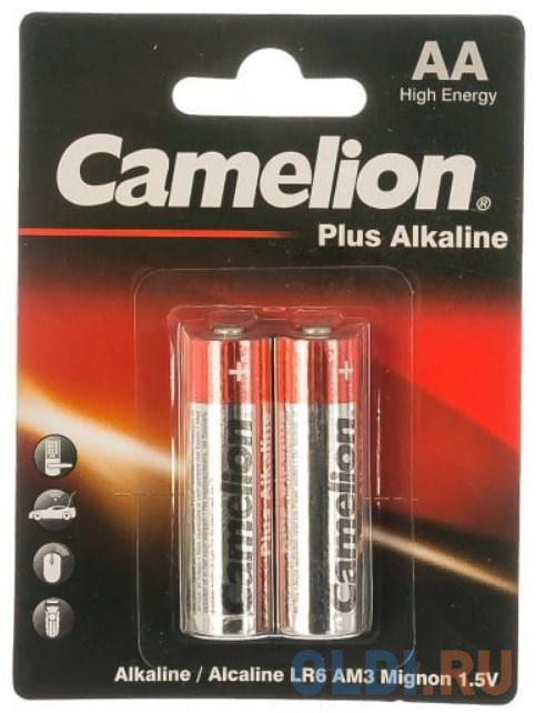 Camelion..LR 6 .Plus Alkaline BL-2 (LR6-BP2, батарейка,1.5В) (2 шт. в уп-ке) camelion r 03 sr 4 r03p sp4g батарейка 1 5в в уп ке 4 шт
