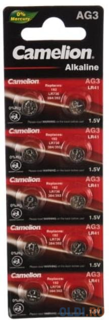 Camelion G 3  BL-10 Mercury Free (AG3-BP10(0%Hg), 392A/LR41/192 батарейка для часов) (10 шт. в уп-ке) camelion cr123a bl 1 cr123a bp1 батарейка фото 3в 1 шт в уп ке