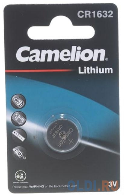 Camelion CR1632 BL-1 (CR1632-BP1, батарейка литиевая,3V) (1 шт. в уп-ке) фото