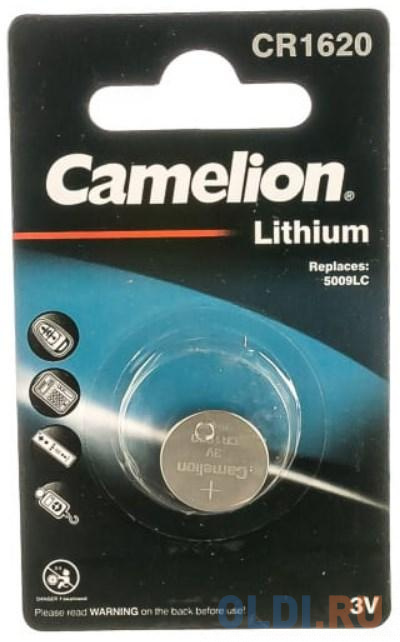 Camelion CR1620 BL-1 (CR1620-BP1, батарейка литиевая,3V) (1 шт. в уп-ке) camelion r 03 sr 4 r03p sp4g батарейка 1 5в в уп ке 4 шт